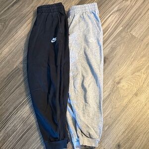 Nike Kids Black and Light Gray Sweatpants